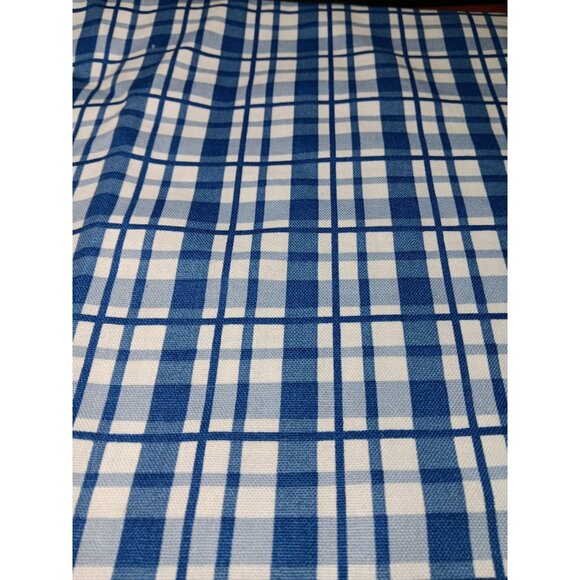 Vintage 1996 by Spectrum Cotton Home Decor Sewing Fabric Blue Plaid 1.5yd x 56" - Picture 4 of 7